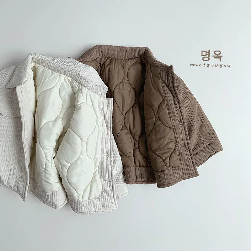 長袖シャツ・ブラウス キッズトップス 裏キルティング防寒長袖シャツジャケット 2カラー【mh0007585】