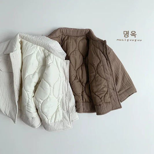 長袖シャツ・ブラウス キッズトップス 裏キルティング防寒長袖シャツジャケット 2カラー【mh0007585】