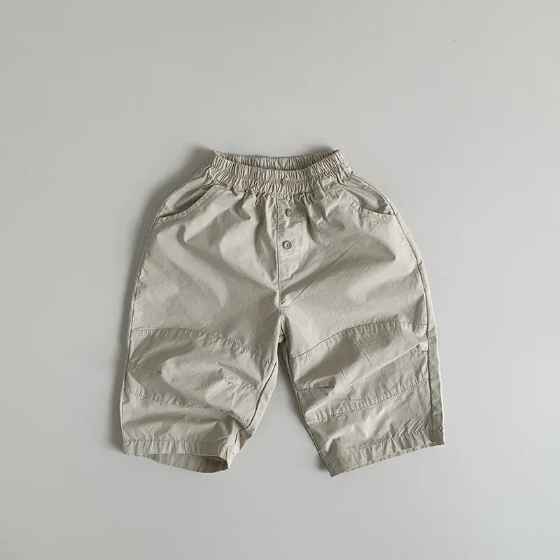 ロングパンツ・スウェットパンツ Apricot / 12M  80CM / 取り寄せ（7〜21日） キッズパンツ ルーズクロップドパンツ シンプルベーシック 2カラー【mh0006344】