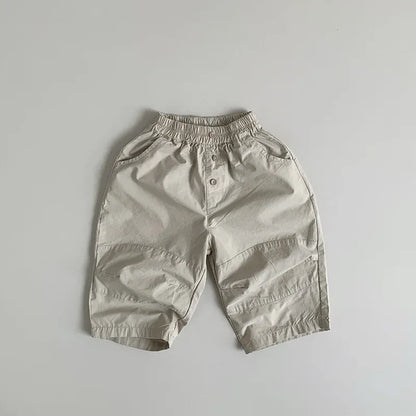 ロングパンツ・スウェットパンツ Apricot / 12M  80CM / 取り寄せ（7〜21日） キッズパンツ ルーズクロップドパンツ シンプルベーシック 2カラー【mh0006344】