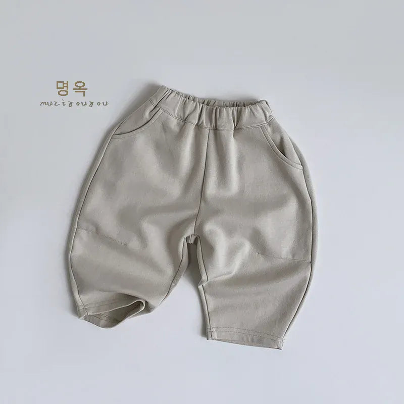 ロングパンツ・スウェットパンツ Apricot / 12M  80CM キッズパンツ シンプルルーズデイリーロングパンツ【mh0008858】