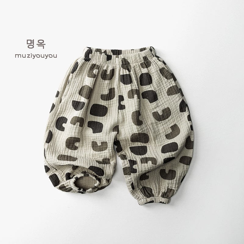 ロングパンツ・スウェットパンツ Apricot / 80cm 幾何学プリントサマーイージーパンツ【mh0010462】