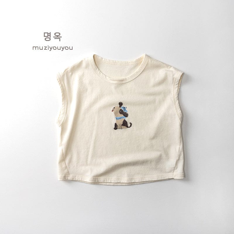 タンクトップ・キャミソール・ノースリーブトップス Apricot / 80cm プリントノースリーブTシャツ【mh0010464】