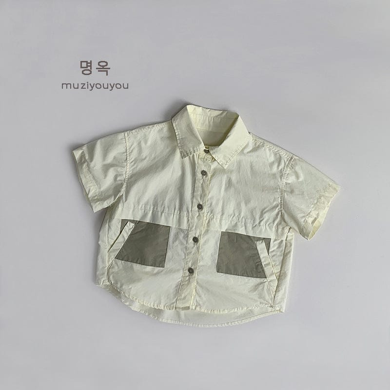 半袖シャツ・ブラウス Beige / 80cm 半袖サファリシャツ【mh0009579】