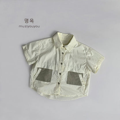 半袖シャツ・ブラウス Beige / 80cm 半袖サファリシャツ【mh0009579】