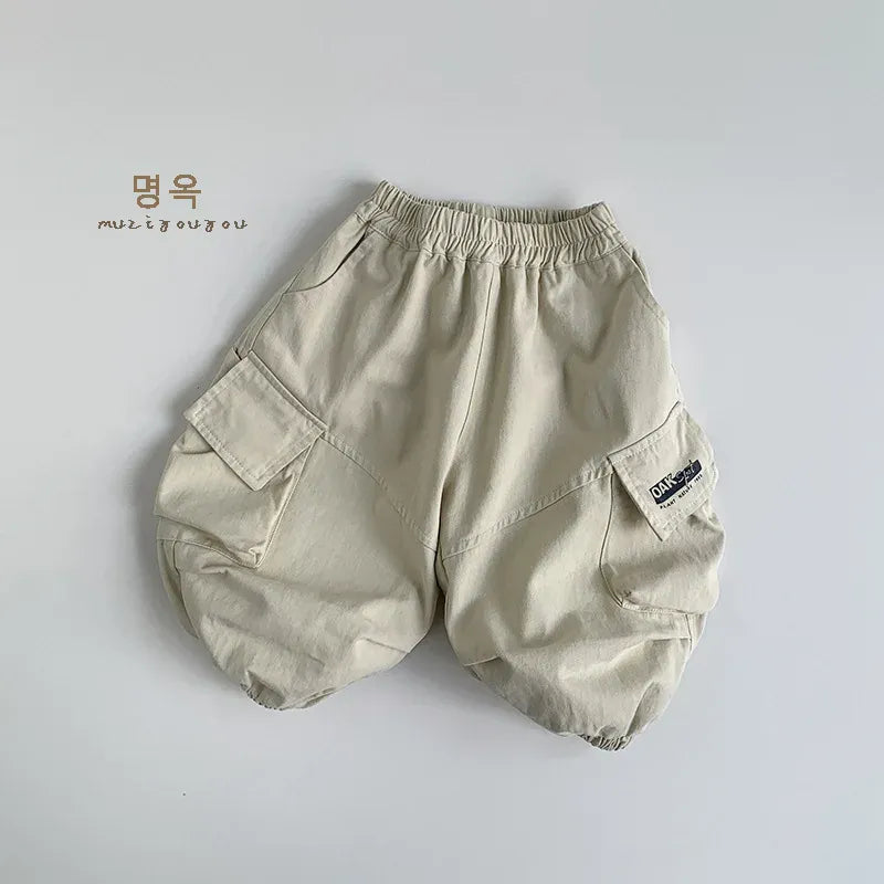ロングパンツ・スウェットパンツ Beige Apricot / 12M  80CM キッズパンツ ミリタリーカーゴロングパンツ【mh0008859】