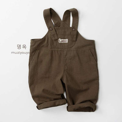 オーバーオール Brown / 80cm Bib Cotton Personalized Overalls コットン オーバーオール【mh0012013】