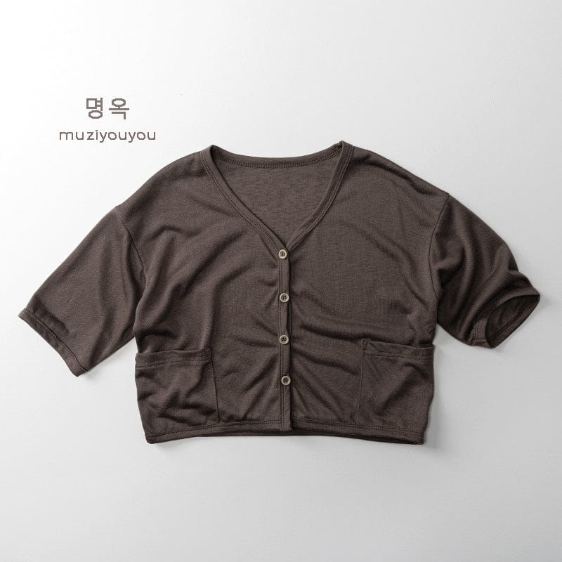 カーディガン・パーカー Brown / 80cm シンプルサマーカーディガン【mh0010459】