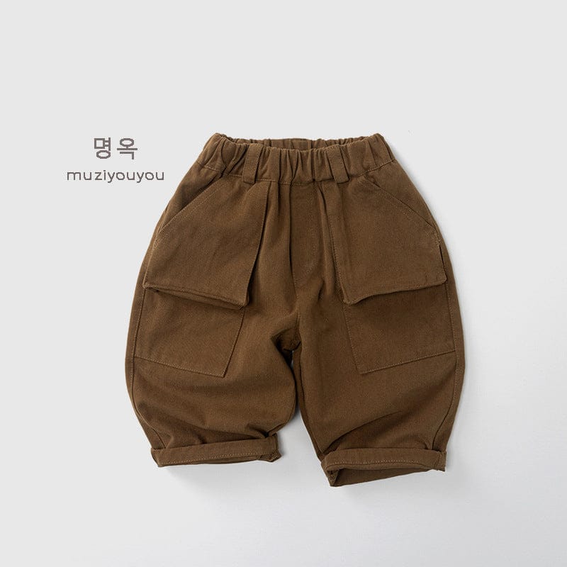 ロングパンツ・スウェットパンツ Brown / 80cm ビッグポケットルーズロングパンツ【mh0010876】
