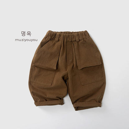 ロングパンツ・スウェットパンツ Brown / 80cm ビッグポケットルーズロングパンツ【mh0010876】