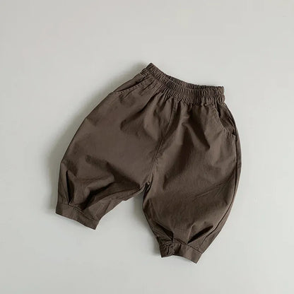 ロングパンツ・スウェットパンツ Coffee / 12M  80CM キッズパンツ 薄手 レトロ ルーズバルーンパンツ 2カラー【mh0005176】
