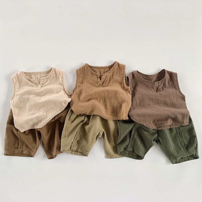 ロングパンツ・スウェットパンツ Cotton Linen Loose Cropped Pants コットンリネンセンタータックパンツ【mh0012241】