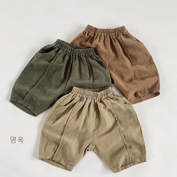 ロングパンツ・スウェットパンツ Cotton Linen Loose Cropped Pants コットンリネンセンタータックパンツ【mh0012241】