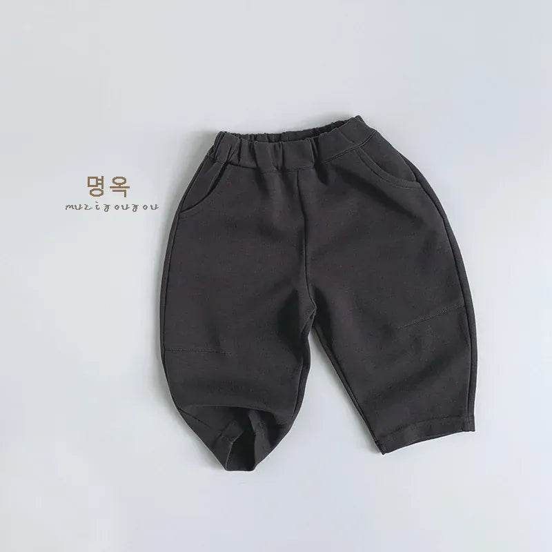 ロングパンツ・スウェットパンツ Dark Gray / 12M  80CM キッズパンツ シンプルルーズデイリーロングパンツ【mh0008858】
