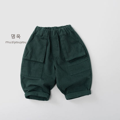 ロングパンツ・スウェットパンツ Dark Green / 80cm ビッグポケットルーズロングパンツ【mh0010876】