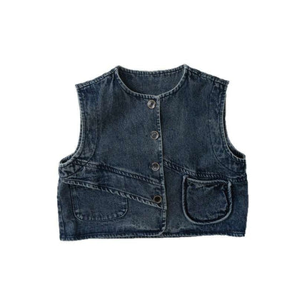 ベスト Denim Versatile Trendy Vest デニムベスト【mh0012016】