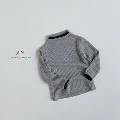 ニット・セーター Gray / 12M  80CM キッズトップス ボトルネックリブニット長袖セーター【mh0008170】