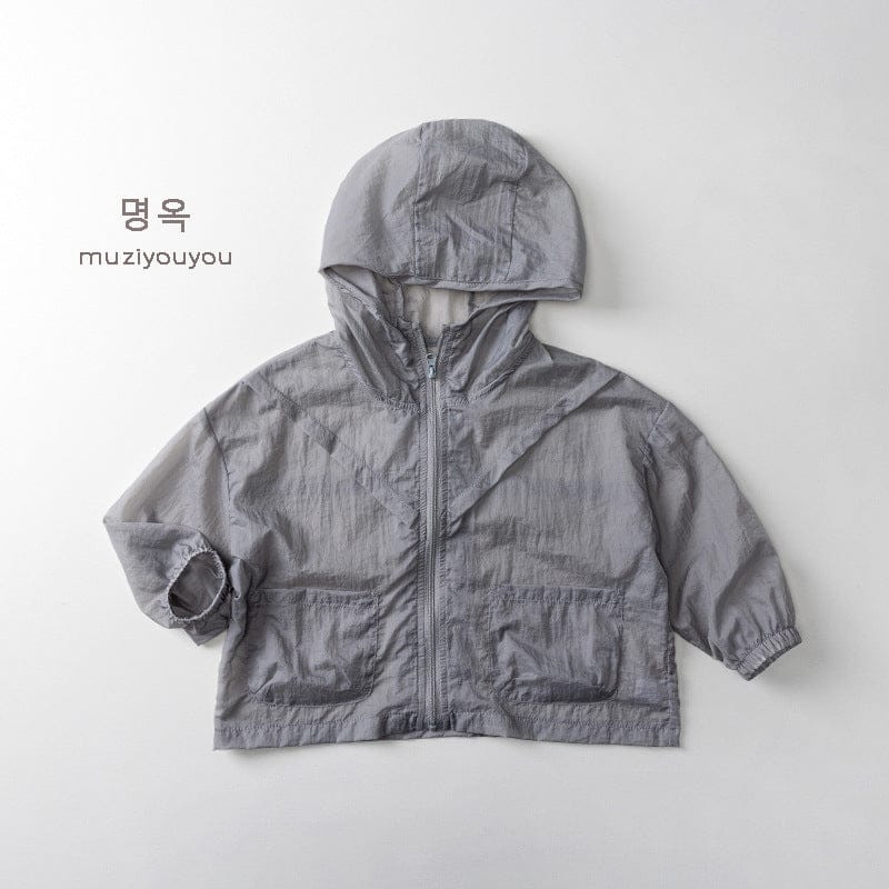 ショートコート・ジャケット・ジャンパー Gray / 80cm 薄手フーディージッパーサマージャケット【mh0010458】