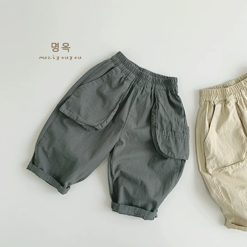 ロングパンツ・スウェットパンツ Green / 12M  80CM キッズパンツ ルーズ ビッグポケット ルーズパンツ 2カラー【mh0006338】
