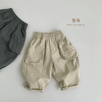 ロングパンツ・スウェットパンツ Khaki / 12M  80CM キッズパンツ ルーズ ビッグポケット ルーズパンツ 2カラー【mh0006338】