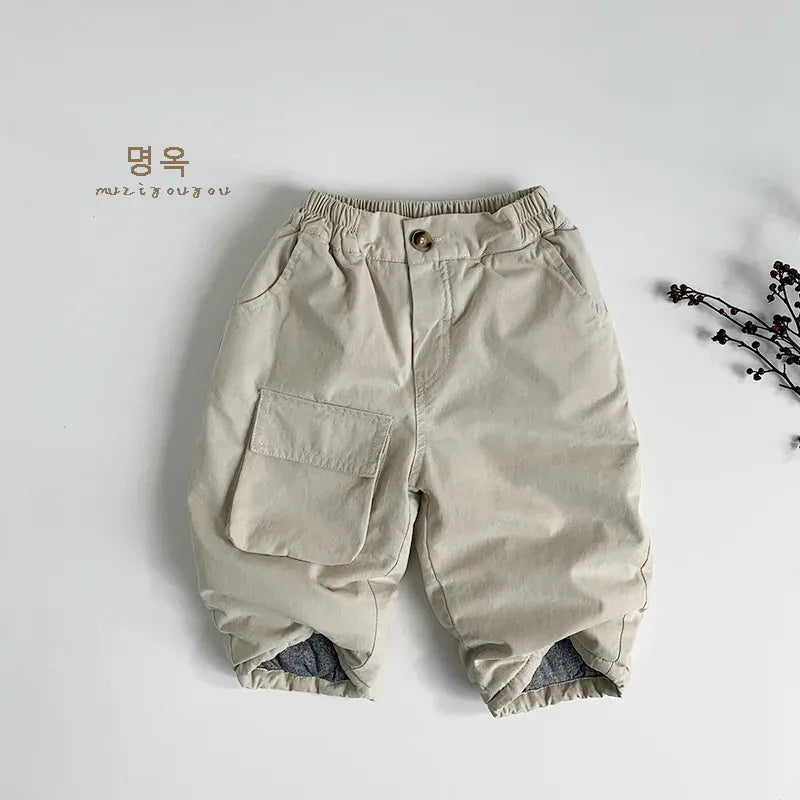 ロングパンツ・スウェットパンツ Khaki / 12M  80CM キッズパンツ ポケットカーゴパデッド防寒ロングパンツ【mh0008103】