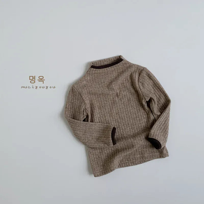 ニット・セーター Khaki / 12M  80CM キッズトップス ボトルネックリブニット長袖セーター【mh0008170】