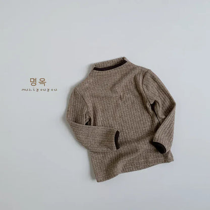 ニット・セーター Khaki / 12M  80CM キッズトップス ボトルネックリブニット長袖セーター【mh0008170】