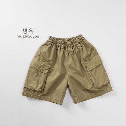 ハーフパンツ・ショートパンツ Khaki / 80cm ビッグポケットルーズカーゴハーフパンツ【mh0009817】