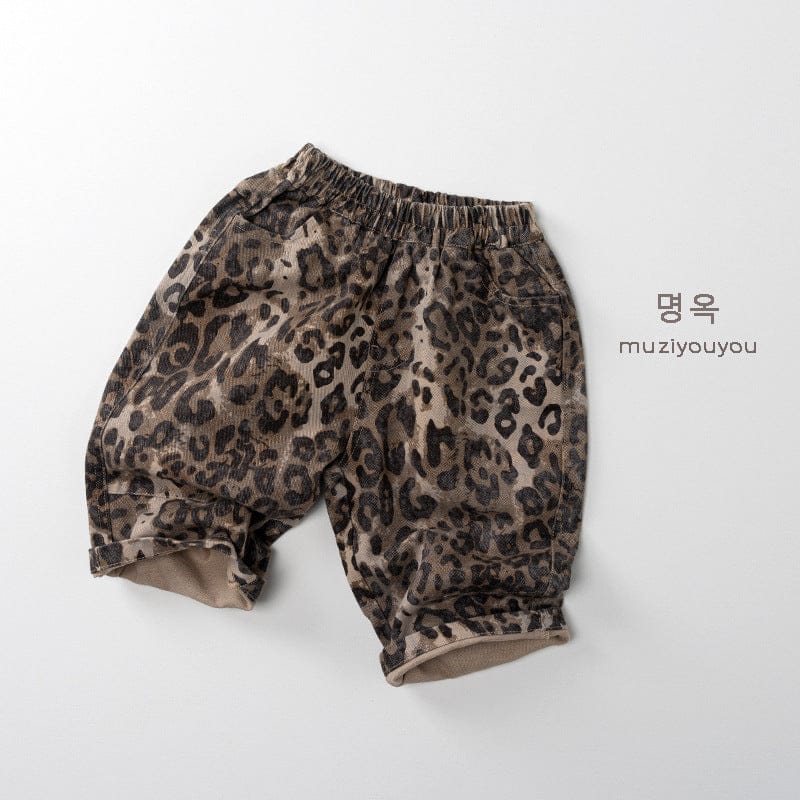 ロングパンツ・スウェットパンツ Leopard / 80cm レオパードコットンイージーパンツ【mh0010880】