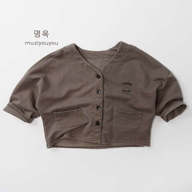 カーディガン・パーカー Light Brown / 80cm Minimalist Versatile Jacket ジャケット【mh0012024】
