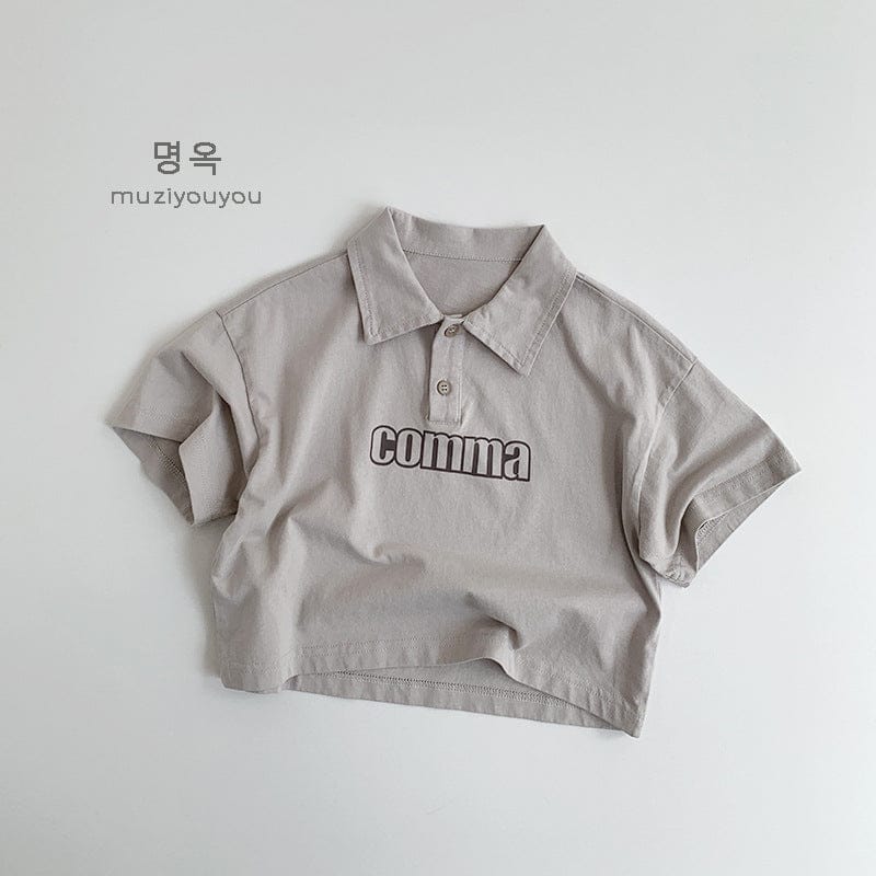 半袖シャツ・ブラウス Light Gray / 80cm プリント半袖ポロシャツ【mh0009589】