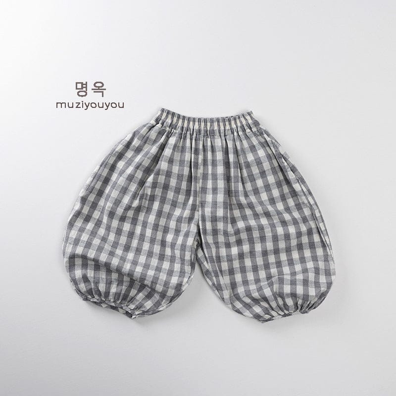 ロングパンツ・スウェットパンツ Light Gray / 80cm チェッククロップドバルーンイージーパンツ【mh0009799】