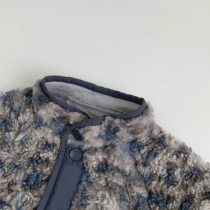 ショートコート・ジャケット・ジャンパー キッズアウター レオパードヒョウ柄ファーフリースブルゾンジャケット【mh0007589】