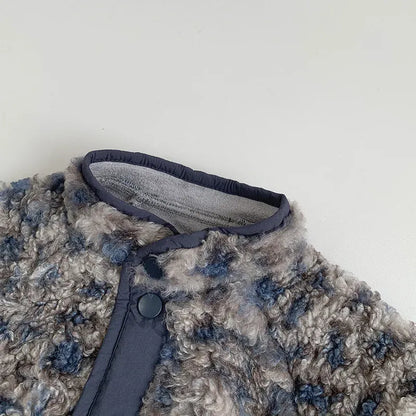 ショートコート・ジャケット・ジャンパー キッズアウター レオパードヒョウ柄ファーフリースブルゾンジャケット【mh0007589】