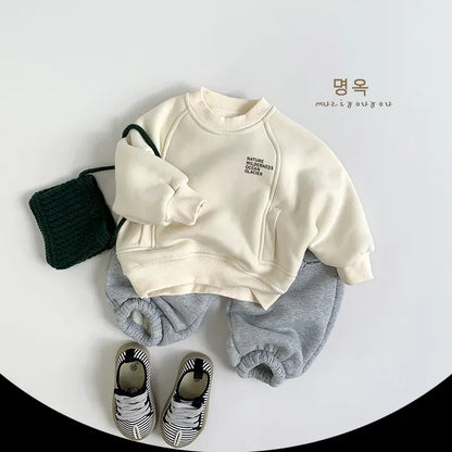 ロングパンツ・スウェットパンツ キッズパンツ バイカラー裏ボアフリースロングスウェットパンツ【mh0008164】