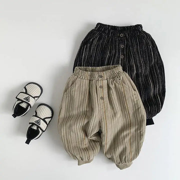 ロングパンツ・スウェットパンツ キッズパンツ コーデュロイストライプ裏フリースロングパンツ【mh0008167】