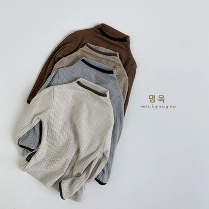 ニット・セーター キッズトップス ボトルネックリブニット長袖セーター【mh0008170】