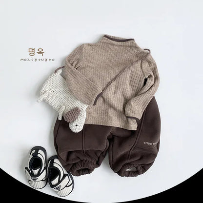 ニット・セーター キッズトップス ボトルネックリブニット長袖セーター【mh0008170】