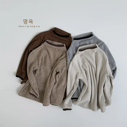 ニット・セーター キッズトップス ボトルネックリブニット長袖セーター【mh0008170】