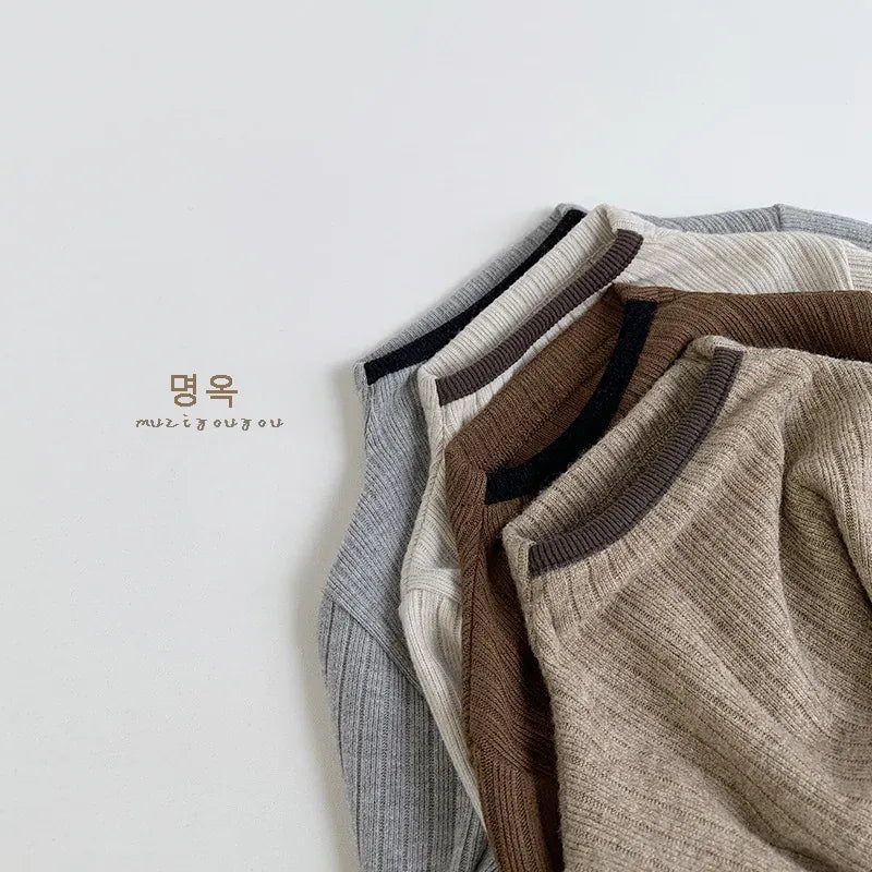 ニット・セーター キッズトップス ボトルネックリブニット長袖セーター【mh0008170】