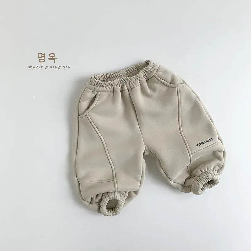 ロングパンツ・スウェットパンツ キッズパンツ 裏ボアフリーススポーツスタイルロングスウェットパンツ【mh0008171】