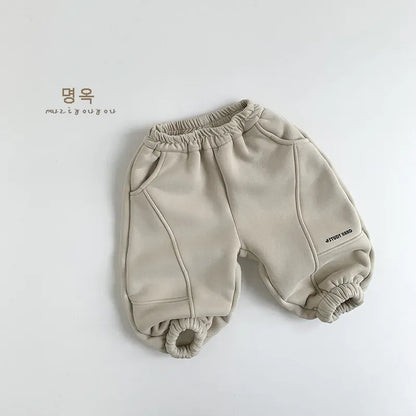 ロングパンツ・スウェットパンツ キッズパンツ 裏ボアフリーススポーツスタイルロングスウェットパンツ【mh0008171】