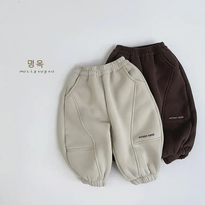 ロングパンツ・スウェットパンツ キッズパンツ 裏ボアフリーススポーツスタイルロングスウェットパンツ【mh0008171】