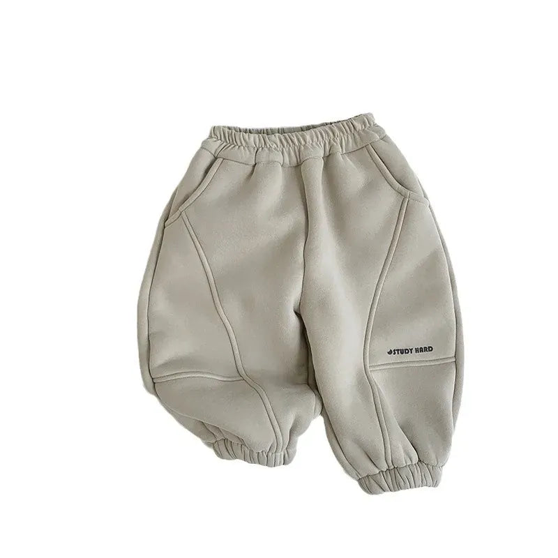 ロングパンツ・スウェットパンツ キッズパンツ 裏ボアフリーススポーツスタイルロングスウェットパンツ【mh0008171】