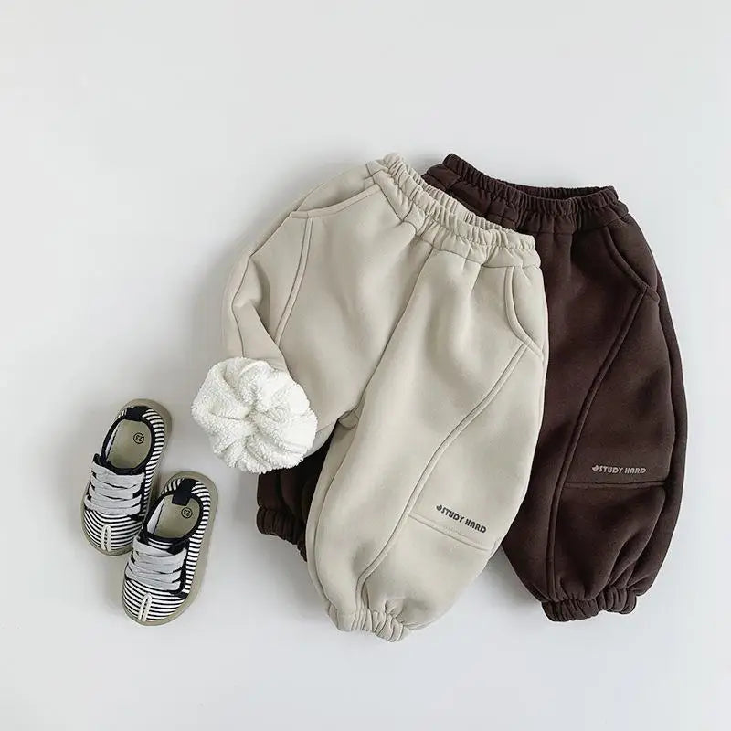 ロングパンツ・スウェットパンツ キッズパンツ 裏ボアフリーススポーツスタイルロングスウェットパンツ【mh0008171】