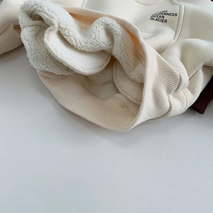 トレーナー・フーディ キッズトップス 裏ボアフリース切り替えデザイン長袖スウェットトレーナー【mh0008172】