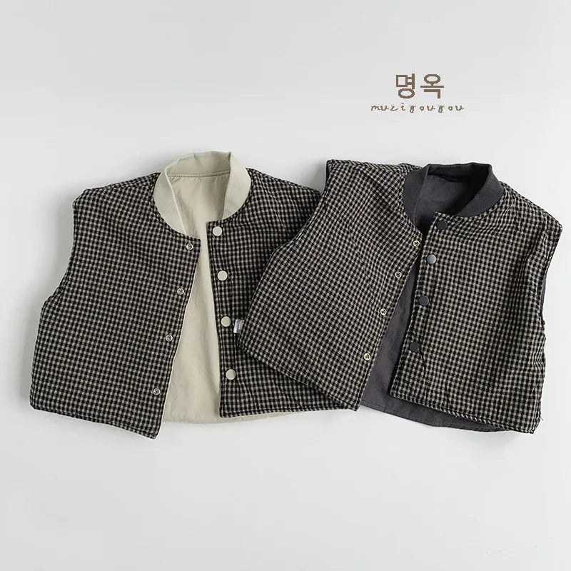 ベスト キッズベスト シンプルパデッドアウターベスト【mh0008389】