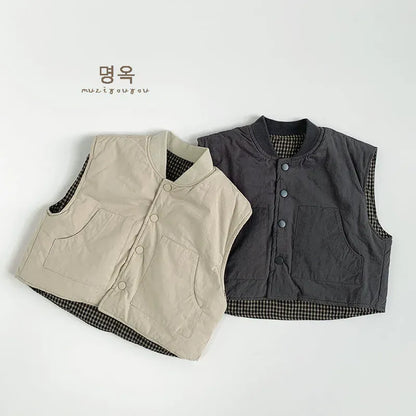 ベスト キッズベスト シンプルパデッドアウターベスト【mh0008389】