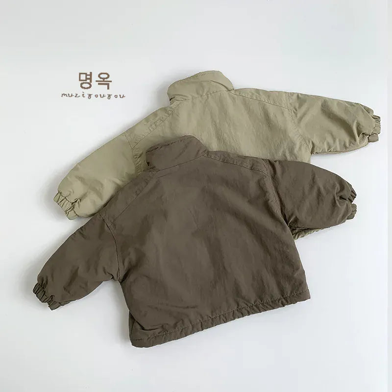 トレーナー・フーディ キッズトップス ハーフジップスタンドカラー長袖プルオーバー【mh0008390】