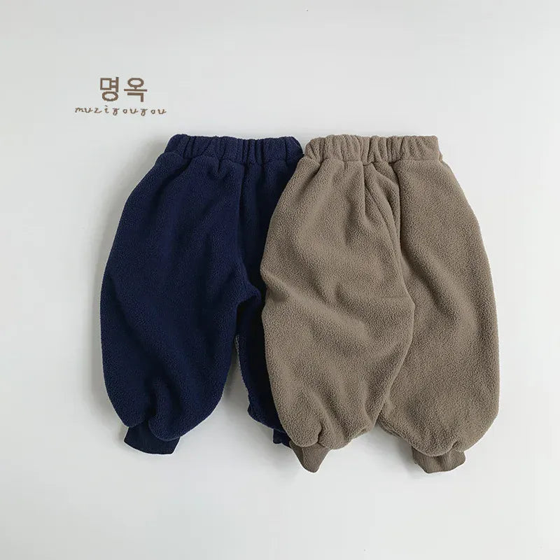 ロングパンツ・スウェットパンツ キッズパンツ チェックパッチ裏フリースロングスウェットパンツ【mh0008394】